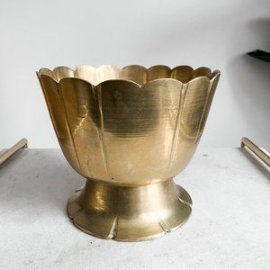 Vintage Brass Footed Bowl